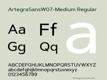 Artegra Sans W07 Medium Version 1.004图片样张