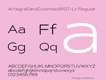 Artegra Sans Extended W07 Light Version 1.004图片样张