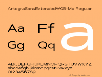 Artegra Sans Extended W05 Md Version 1.004 Font Sample