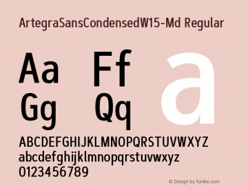 Artegra Sans Condensed W15 Md Version 1.001图片样张