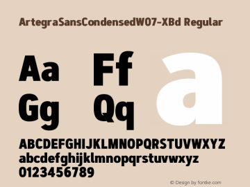 Artegra Sans Condensed W07 XBd Version 1.004图片样张