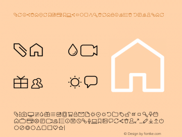 Arista Pro Icons W05 ExtraLight Version 1.00 Font Sample