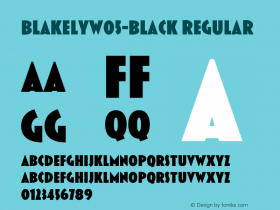 Blakely W05 Black Version 1.20 Font Sample