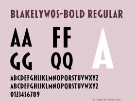 Blakely W05 Bold Version 1.20 Font Sample