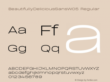 Beautifully Delicious Sans W05 Version 1.00 Font Sample
