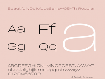 Beautifully Delicious SansW05Th Version 1.00 Font Sample