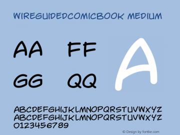 Wireguidedcomicbook Medium Version 001.000 Font Sample