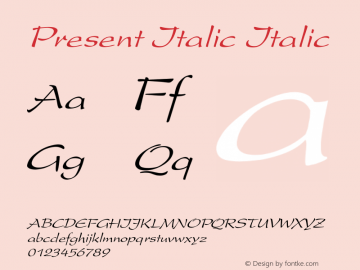Present Italic Italic Unknown图片样张