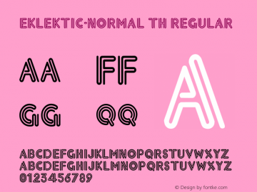 Eklektic-Normal Th Regular Unknown Font Sample