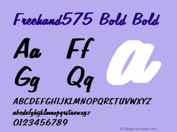 Freehand575 Bold Bold Unknown图片样张