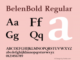BelenBold W05 Regular Version 4.10 Font Sample