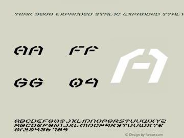 Year 3000 Expanded Italic Expanded Italic 1图片样张