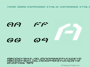 Year 3000 Expanded Italic Expanded Italic 1图片样张