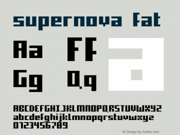supernova fat Macromedia Fontographer 4.1.5 06.10.2001 Font Sample