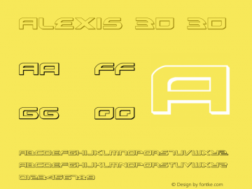 Alexis 3D 3D 001.000 Font Sample