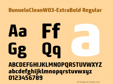 Bunuelo Clean W03 ExtraBold Version 1.33图片样张