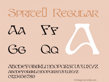 Sprite™ Regular Altsys Fontographer 4.0 10/30/94 Font Sample