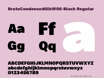 Bruta Condensed Glb W05 Black Version 1.03图片样张