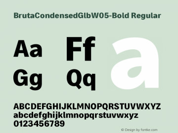 Bruta Condensed Glb W05 Bold Version 1.03图片样张