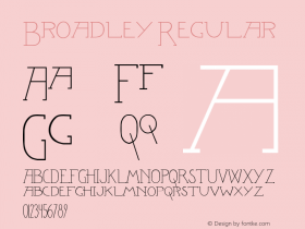 Broadley W05 Regular Version 4.70 Font Sample