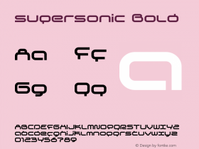 supersonic Bold Macromedia Fontographer 4.1.5 07.10.2001 Font Sample