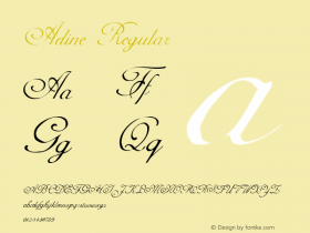 Adine Regular Altsys Metamorphosis:4/10/92 Font Sample