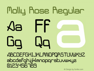 Molly Rose Regular v2.00 - 7/25/10 Font Sample