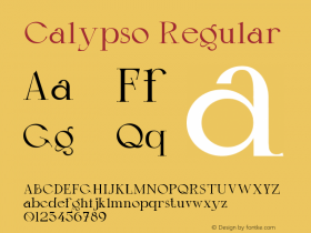 Calypso  Regular Version 1.000 Font Sample