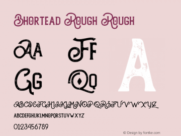 Bhortead Rough Version Version 1.002 Font Sample