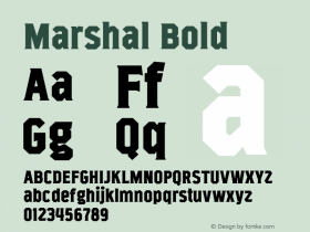 Marshal Bold Version 1.005;hotconv 1.0.109;makeotfexe 2.5.65596 Font Sample