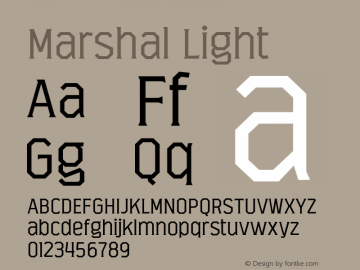 Marshal Light Version 1.005;hotconv 1.0.109;makeotfexe 2.5.65596图片样张