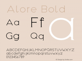 Alore Bold Version 1.002;Fontself Maker 3.4.0图片样张