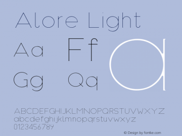 Alore Light Version 1.003;Fontself Maker 3.4.0图片样张