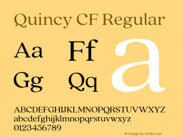 Quincy CF 4.100 Font Sample