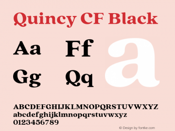 Quincy CF Black 4.100 Font Sample
