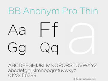 BB Anonym Pro Thin 2.000图片样张