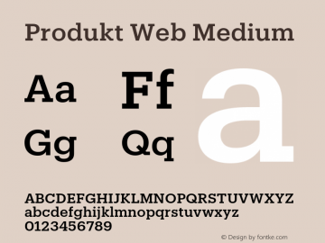 Produkt Web Medium Regular Version 1.1 2014图片样张