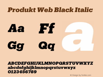 Produkt Web Black Italic Version 1.1 2014图片样张