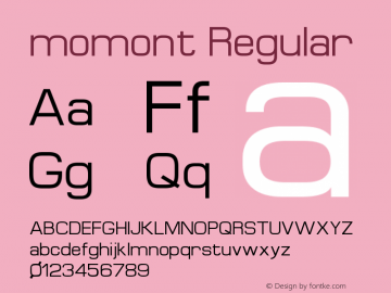 momont 1.0 Font Sample