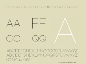 Code Pro Light Demo W05 Regular Version 1.003 Font Sample