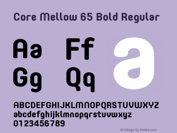 Core Mellow 65 Bold Version 1.00图片样张