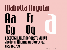 Mabella Regular Altsys Fontographer 4.0.2 15/10/01 Font Sample