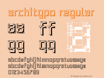 Architypo Regular Macromedia Fontographer 4.1.3 15.10.2001图片样张