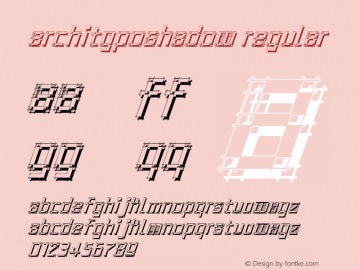 ArchitypoShadow Regular 1.0 Font Sample