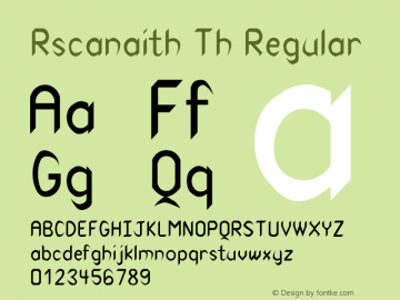 Rscanaith Th Regular Unknown图片样张