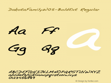 Dakota Family W05 Bold Extended Version 5.00 Font Sample