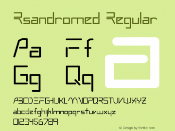 Rsandromed Regular Unknown Font Sample