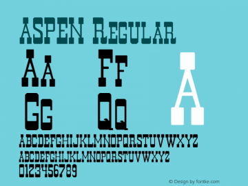 ASPEN Regular Unknown Font Sample