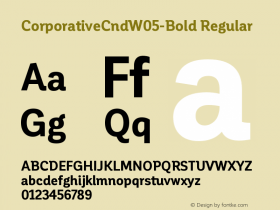 Corporative Cnd W05 Bold Version 1.00 Font Sample