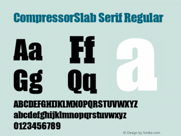 CompressorSlab Serif W05 Rg Version 4.10图片样张